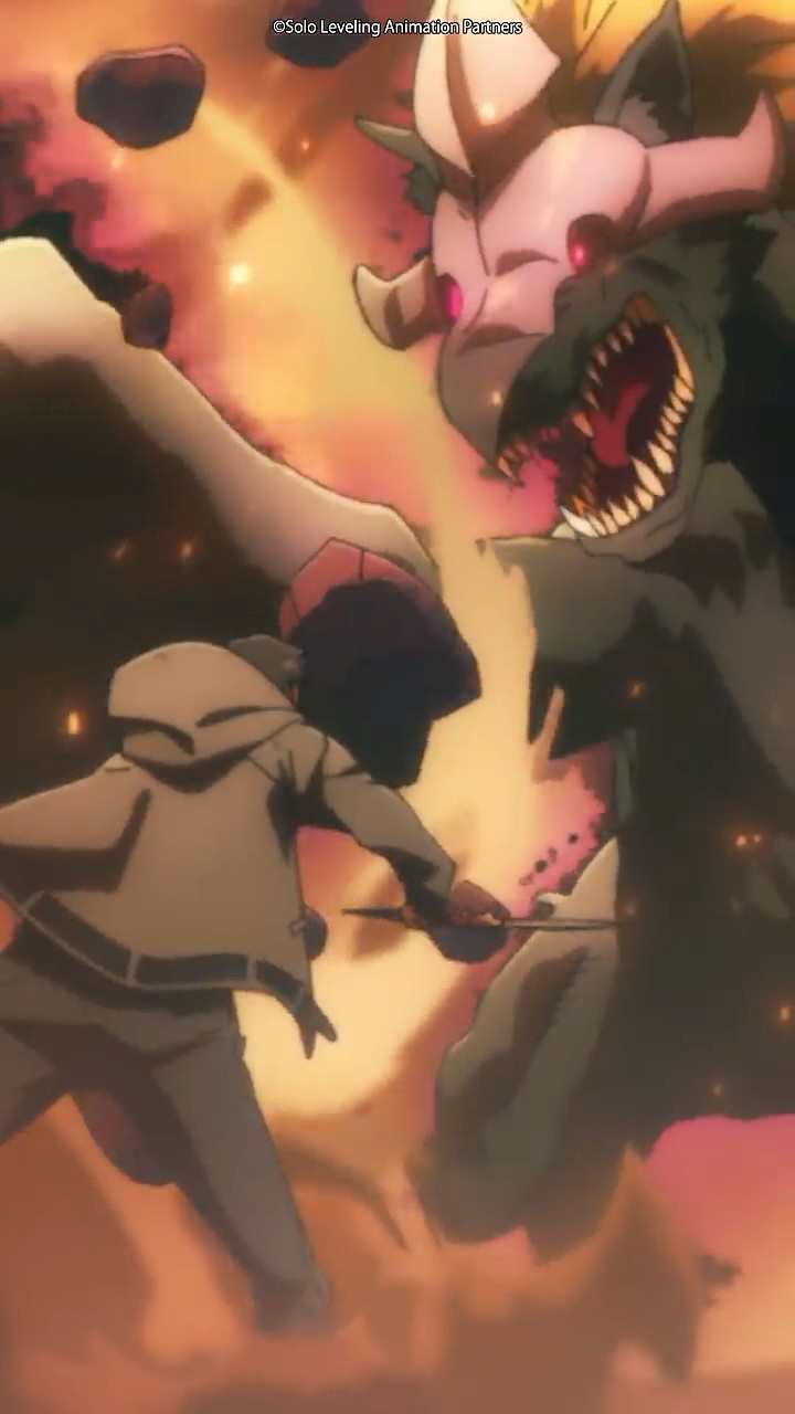 Jinwoo fighting Hell's gatekeeper ? #sololeveling #animemoments #animeshorts #jinwoo